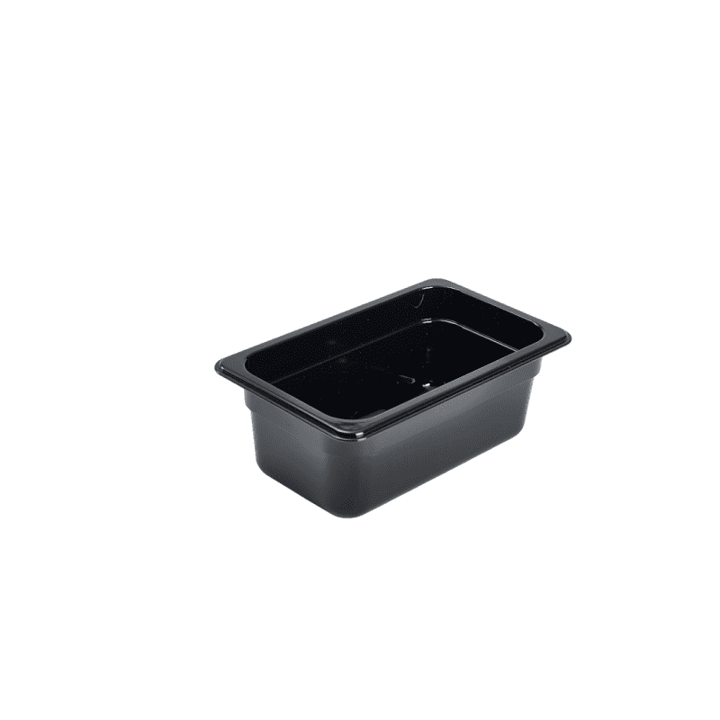 1-4 Polycarbonate Gastronorm Pan 100mm Black