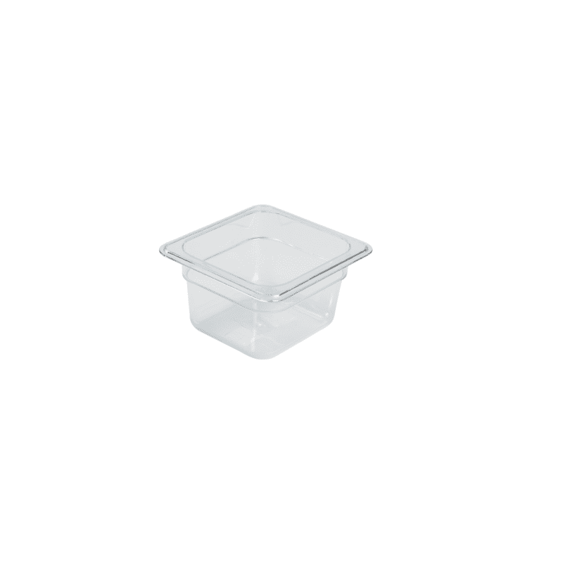 1/6 Polycarbonate Gastronorm Pan 100mm Clear