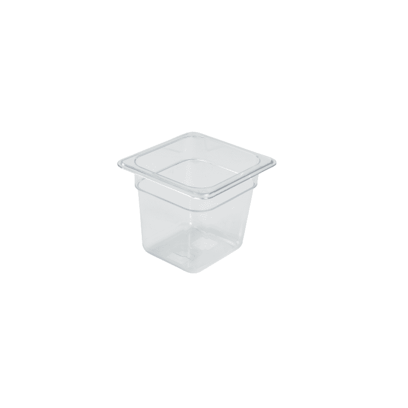 1/6 Polycarbonate Gastronorm Pan 150mm Clear