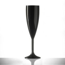 Elite Polycarbonate Premium Champagne Flute BLACK Glasses