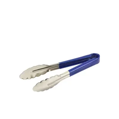 23cm Blue Colour Coded Stainless Steel Tongs