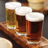 Acacia Wood Beer Flight with 3 beers