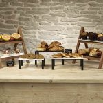 Acacia Wood Display Stands For Buffet and Display Lifestyle 1