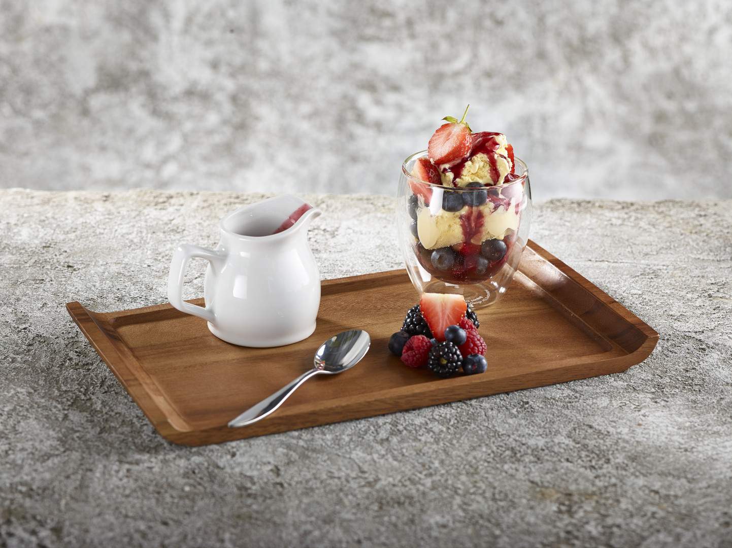 Acacia Wood Serving Platter with Coffee