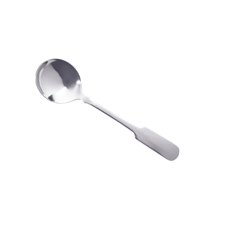 Angled view of Old English Soup Spoon