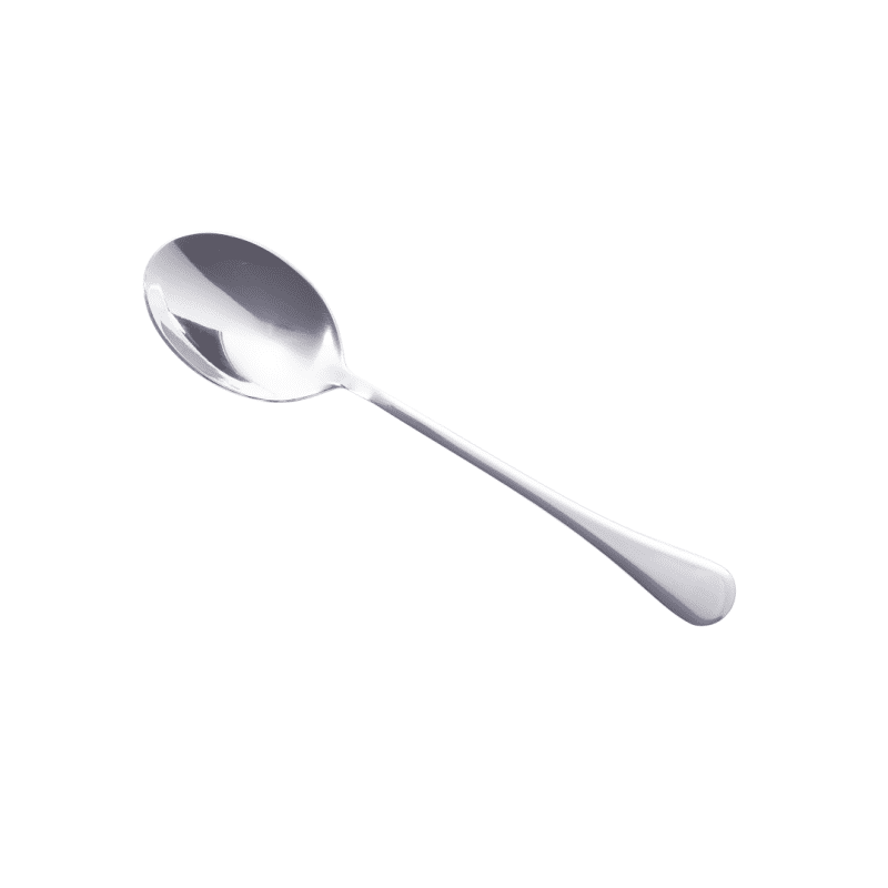 Angled view of Slim Dessert Spoon