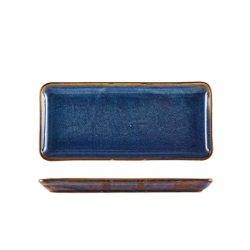Aqua Blue Narrow Rectangular Platter 27 x 12-5cm