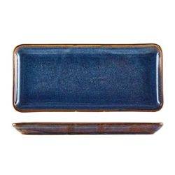 Aqua Blue Narrow Rectangular Platter 36 x 16-5cm