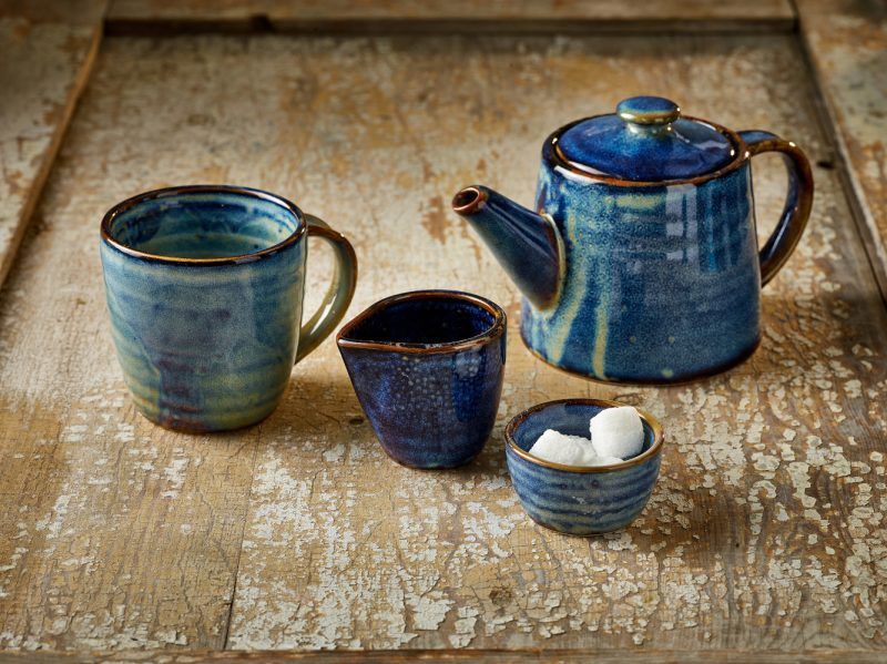 Aqua Blue Teapot Lifestyle Image