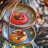 Birdcage Plate Stand with sweet treats