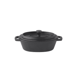 Black Cast Iron Small Oval Casserole