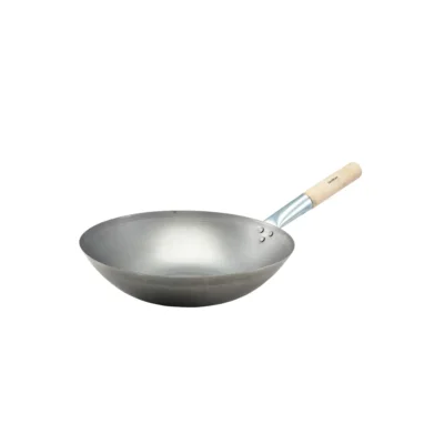 Black Iron Wok Flat Base 14 Inch