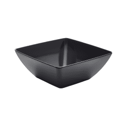 Black Melamine Curved Square Bowl 26-2cm
