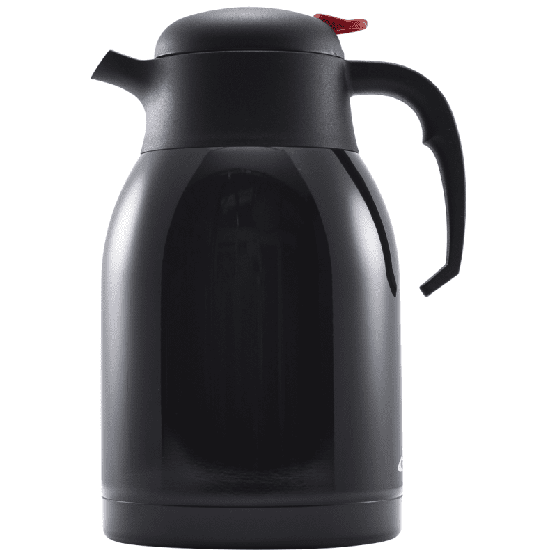 Black Stainless Steel Vacuum Push Button Jug 2 Litre capacity