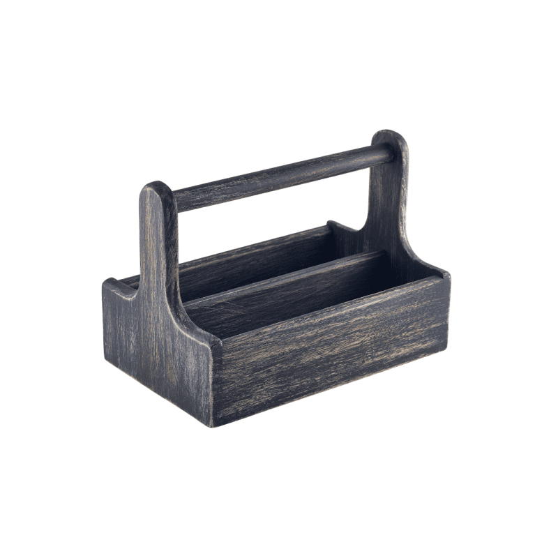 Black Wooden Table Caddy