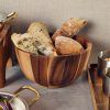Bread served in an Acacia Wood Bowl 25cm Diameter