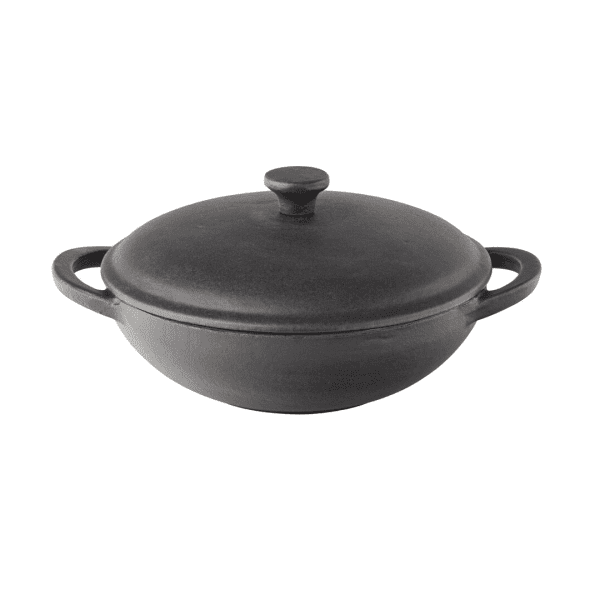 Cast Iron Mini Wok with Lid 8-5 Inch