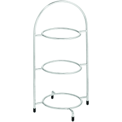 Chrome 3 Tier Plate Stand 15-5 Inch