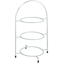 Chrome 3 Tier Plate Stand 16-5 Inch