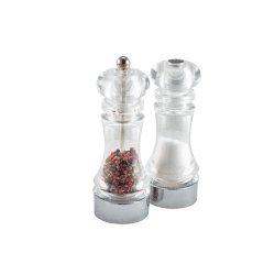 Clear Pepper Grinder and Salt Shaker Set