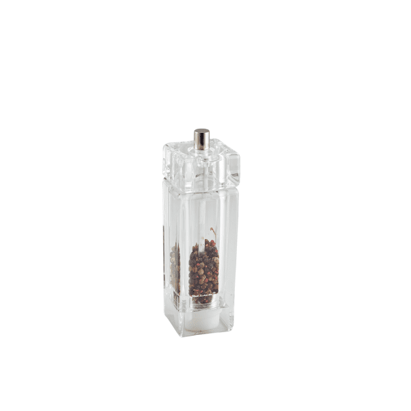 Clear Square Salt Pepper Grinder 15cm