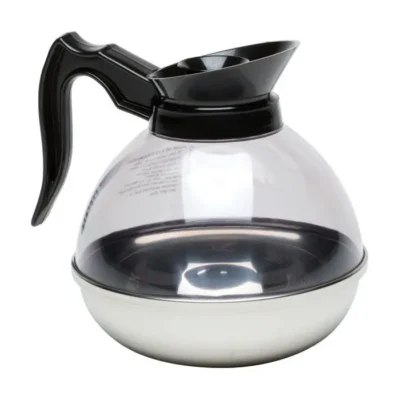 Coffee Decanter Clear Top Stainless Steel Base