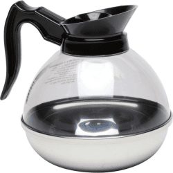 Coffee Decanter Clear Top with Stainless Steel Base