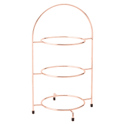 Copper 3 Tier Plate Stand 16-5 Inch