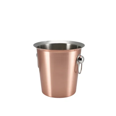 Copper Plated Wine Bucket With Ring Handles