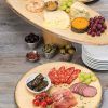 Elm Effect Melamine Platters Lifestyle Image with meat and cheese