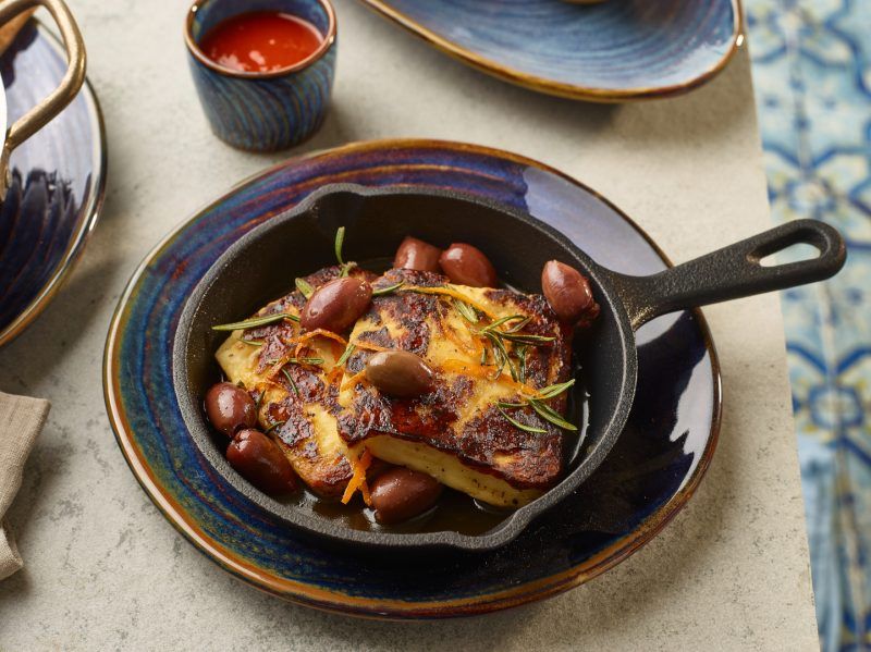 Food served in a Mini Cast Iron Fry Pan