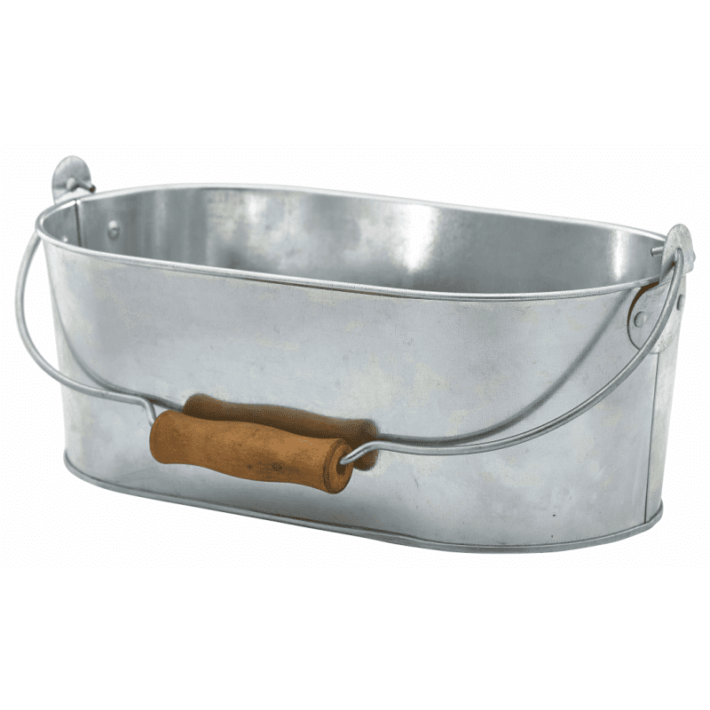 Galvanised Steel Oval Table Caddy 28cm