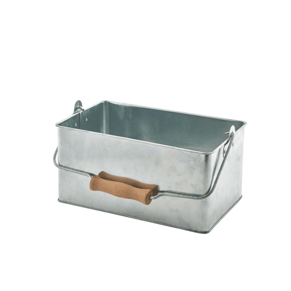 Galvanised Steel Rectangular Table Caddy 24.5x15.5x12.5cm