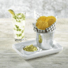 Galvanised Steel Serving Bucket containing crisps