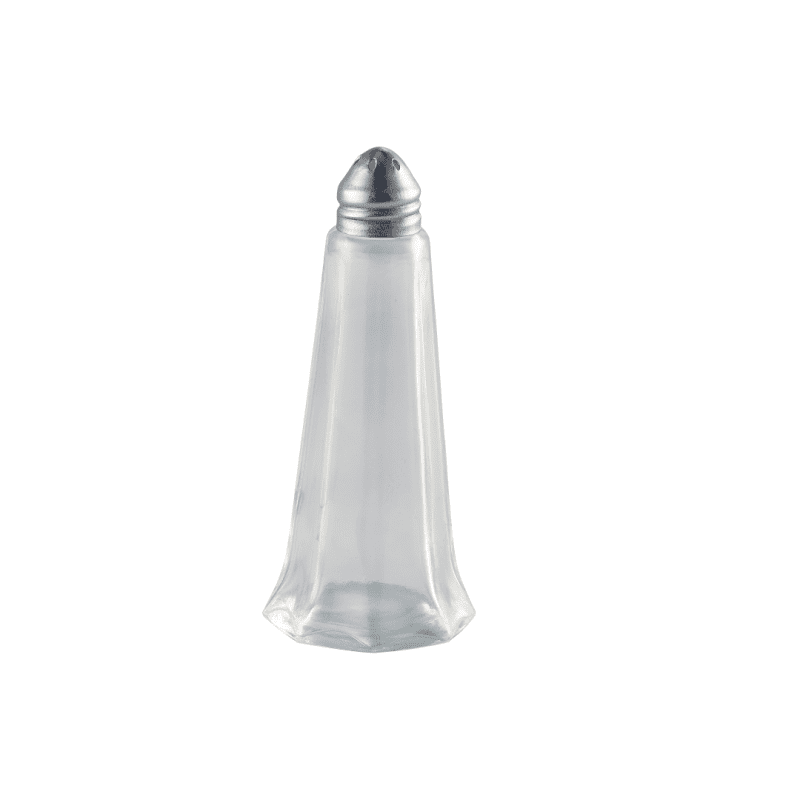 Glass Lighthouse Pepper Shaker Silver Top