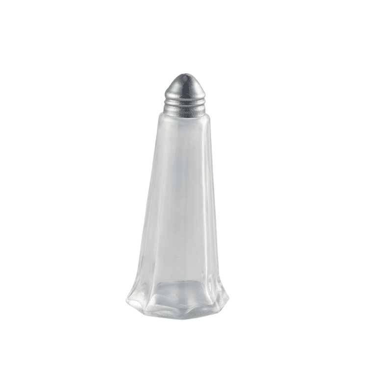 Glass Lighthouse Salt Shaker Silver Top