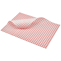 Greaseproof Paper Red Gingham Print 35 x 25cm