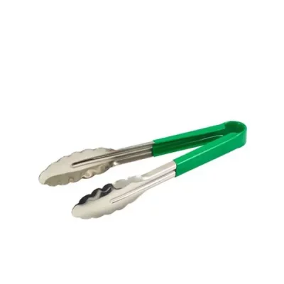Green Colour Coded Stainless Steel Tongs 31cm