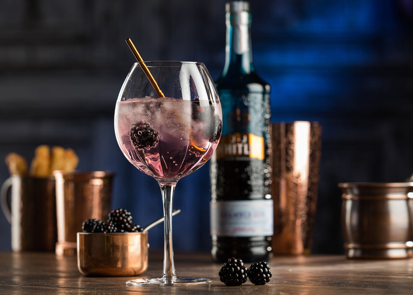 Harlow Gin Glass with Blackberry Gin