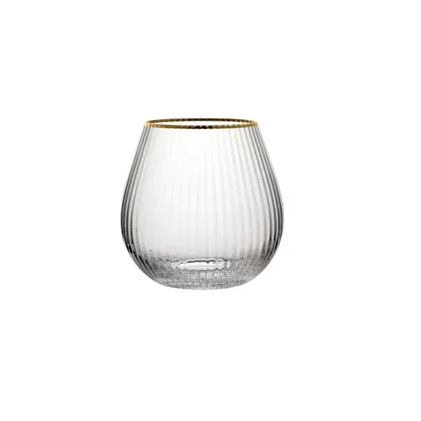 Hayworth Stemless Gin 22oz Gold Rim