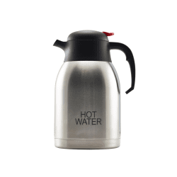 Hot Water Inscribed Stainless Steel Vacuum Jug with a capacity of 2 litres.