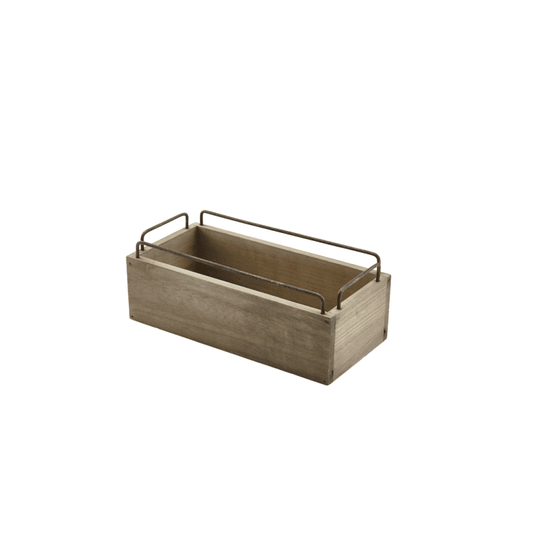 Industrial Wooden Crate 25 x 12 x 9-5cm