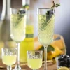 Limoncello Champagne cocktail served in a Timeless Vintage Flute