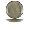 Matt Grey Deep Coupe Plate 28cm with 2 different angles of view