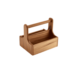 Medium Dark Wood Table Caddy