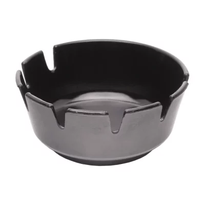 Melamine Deep Ashtray Black 100mm Diameter
