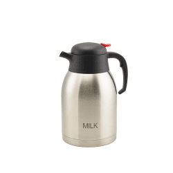 Milk Inscribed Stainless Steel Vacuum Jug with a 2 litre capacity