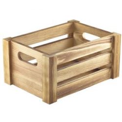Wooden Crate Rustic Finish 22.8x16.5x11cm