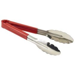 Genware Colour Coded St/St. Tong 31cm Red