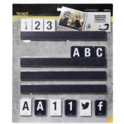 Letter Shelf 1m Black (Includes 169 Characters)